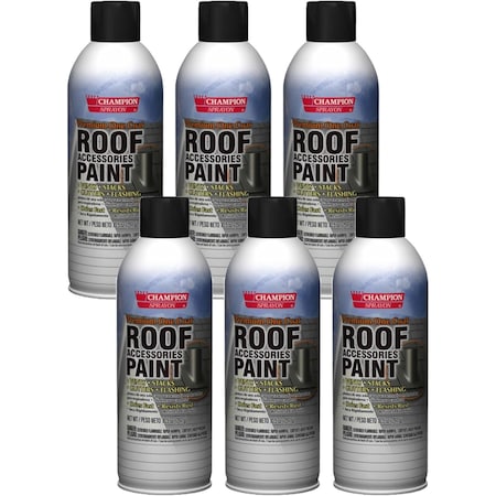 Chase Products Sprayon Roof Accessories Paint net 10.5 oz. Charcoal.cans., 6PK 4194860